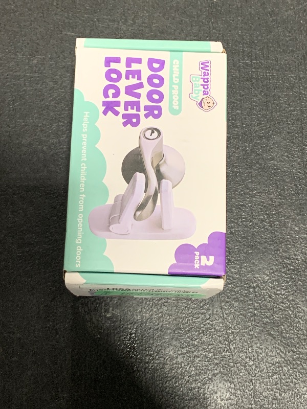 Photo 1 of Door Lever Lock (2 Pack) – Prevents Toddlers from Opening Doors – Easy One-Hand Operation for Adults – Durable ABS with 3M Adhesive Backing – No Tools Needed for Install