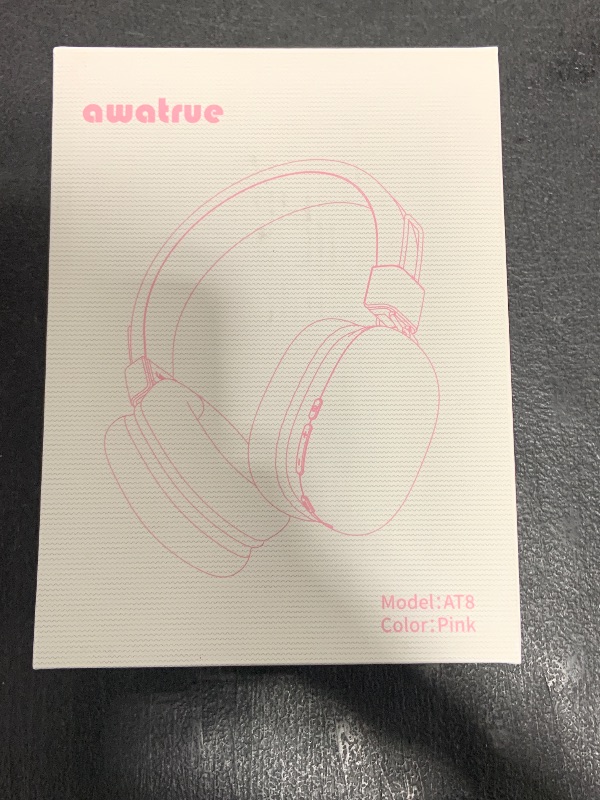 Photo 1 of awatrue Kids Bluetooth Headphones, Wireless Headphones with HD ENC Microphone, 50 Hours Playtime, Safe Volume, Type C Fast Charging, Foldable On-Ear Headphone for Children/Teens/Smart Device(Pink)