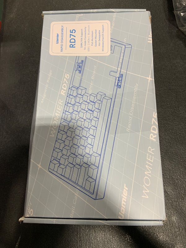 Photo 1 of Womier RD75 Pro 75% Keyboard, Quick Release Wireless Aluminum Gaming Keyboard, QMK/VIA Tri-Mode Mechanical Key Board Custom Hot Swappable with RGB Creamy for Windows/Mac/PC,Black (Modern Style)1041809818
