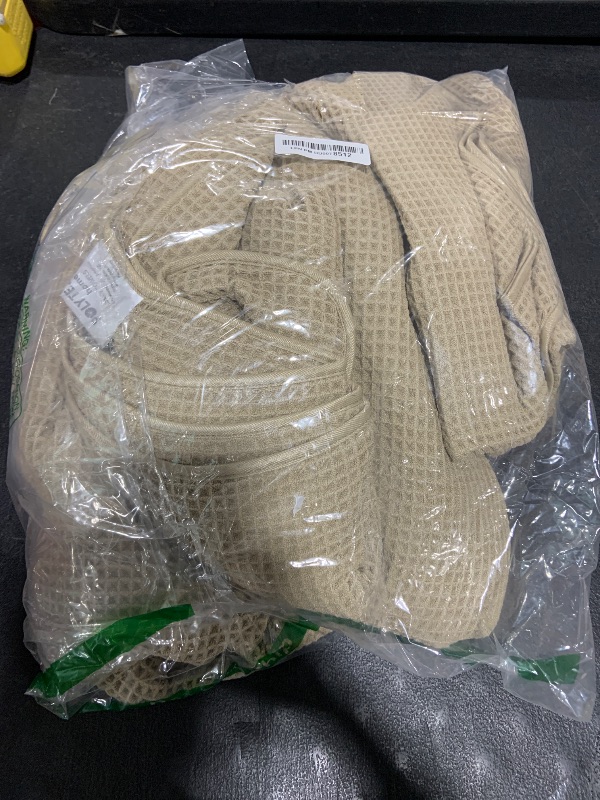 Photo 1 of POLYTE Microfiber Oversize Quick Dry Lint Free Bath Towel, 60 x 30 in, 4 Pack (Beige, Waffle Weave)
