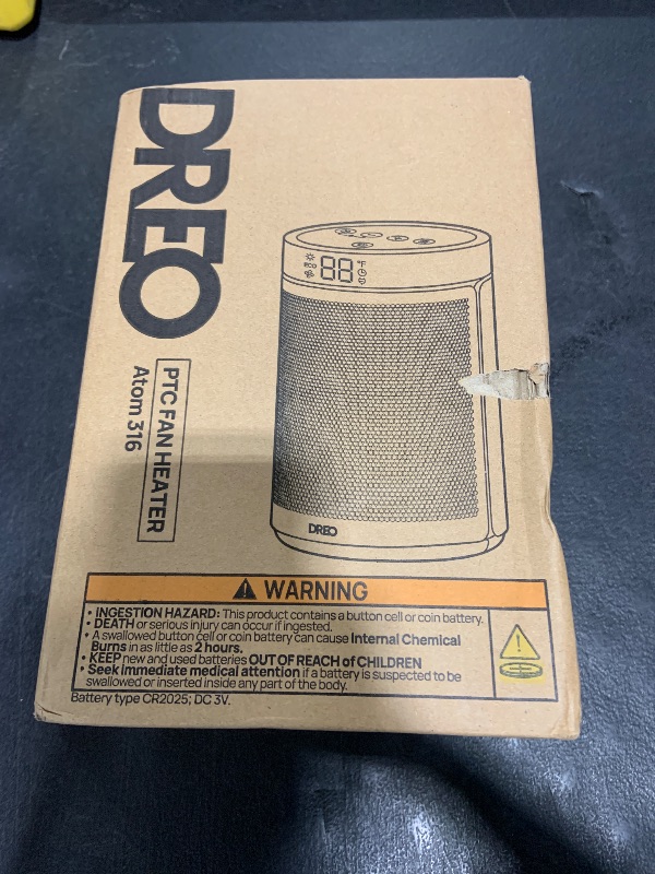 Photo 1 of Dreo Space Heater, Portable Electric Heaters for Indoor Use with Thermostat and Remote, 2024 Upgraded, Digital Display, 12H Timer, 5 Mode, 1500W PTC Ceramic Fast Safety Heat for Office Bedroom Home