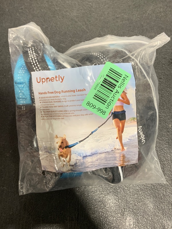 Photo 1 of Uppetly Hands Free Dog Running Leash with Adjustable Waist Belt, Dual Handle Elastic Bungees Retractable Rope for Medium and Large Dogs, Reflective Stitches for Walking Hiking Biking (Large, 25-120lb)