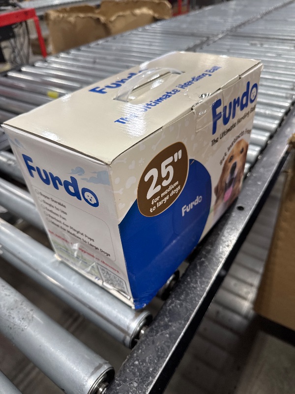 Photo 1 of Furdo 25" Herding Ball for Dogs, for Australian Shepherd, for Cattle, for Border Collie, for Blue Heelers & Other Medium to Large Dogs, Herding Dog Ball, Herding Dog Toys, Horse Ball - Blue
