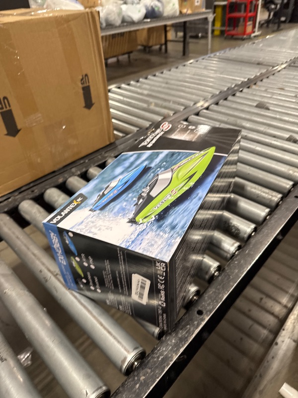 Photo 1 of VOLANTEXRC Brushless RC Boats for Adults, 30+MPH 17.7" High Speed Remote Control Boat with Rechargeable Battery for Lakes, 2.4 GHz Fast RC Boat for Adults (Green)