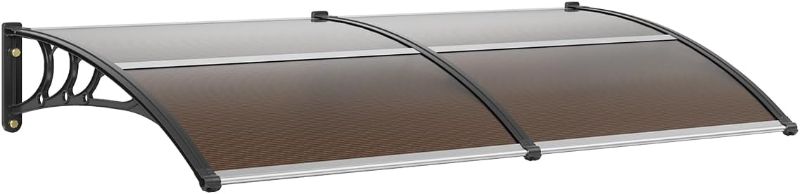 Photo 1 of VEVOR Window Door Awning Canopy 78" x 38", UPF 50+ Polycarbonate Entry Door Outdoor Window Awning Exterior, Front Door Overhang Awning for Sun Shutter, UV, Rain, Snow Protection, Hollow Sheet