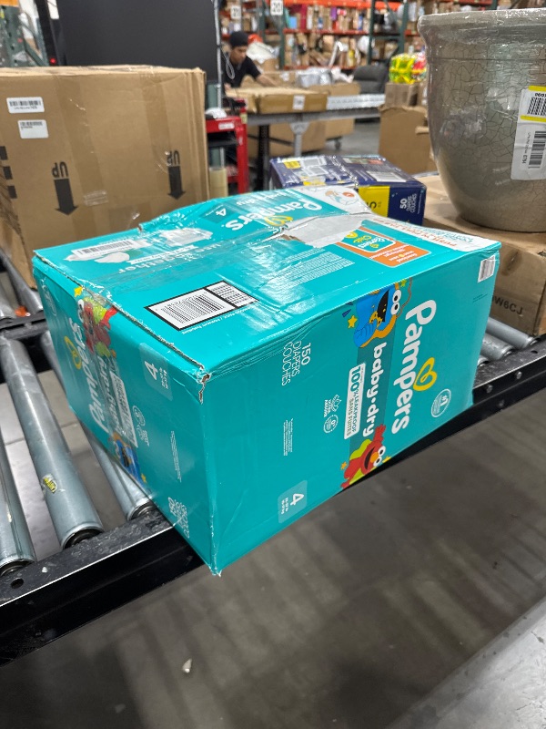 Photo 1 of Pampers Diapers - Baby Dry - Size 4, 150 Count, Absorbent Disposable Infant Diaper (Packaging May Vary)