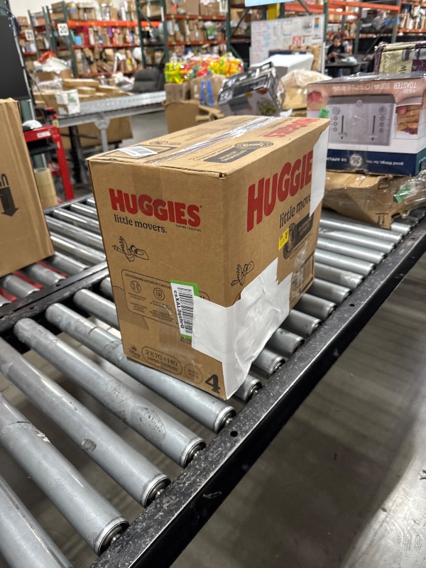 Photo 1 of Huggies Size 4 Diapers, Little Movers Baby Diapers, Size 4 (22-37 lbs), 140 Ct (2 Packs of 70)
