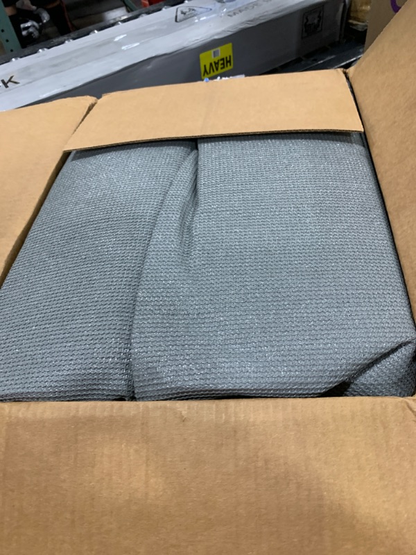 Photo 1 of Royal Shade 14' x 16' Grey Rectangle Sun Shade Sail RS-SLR, UPF50+ 95% UV Blockage, 200GSM Commercial Standard Heavy Duty, Water & Air Permeable Canopy Mesh Fabric for Patio (We Make Custom Sizes)
