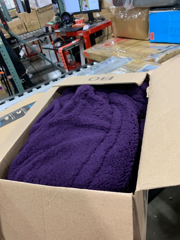 Photo 1 of Beautyrest Heated Blanket, Electric Blanket, Soft, Warm, Reversible Plush - Sherpa Heating Blanket with 20 Heat Settings, 1-10 hrs Timer Auto Shut Off, Machine Washable, Full (84 inx80 in), Purple