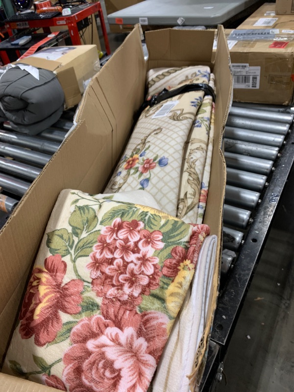 Photo 1 of Amorettise Rustic Shabby Rose Area Rugs 6' x 9', Vintage Floral Rug Country Style Carpet Non-Slip Floor Mat for Girls Bedroom Living Room Dorm Decor