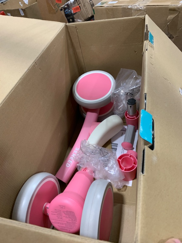 Photo 1 of SEREED Baby Balance Bike for 1 Year Old Boys Girls 12-24 Month Toddler Balance Bike, 4 Wheels Toddler First Bike, First Birthday Gifts