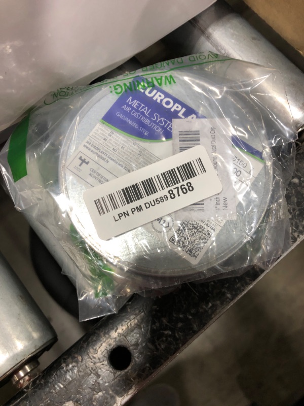 Photo 1 of 4" Inch Galvanized Steel Tee Cap with Rubber Gasket - Round Vent Cover - Indoor and Outdoor Pipe Cover - Dryer Vent Cover - Dryer Duct End Cap - Metal End Cap - Metal Plug -Round Metal Duct Cap