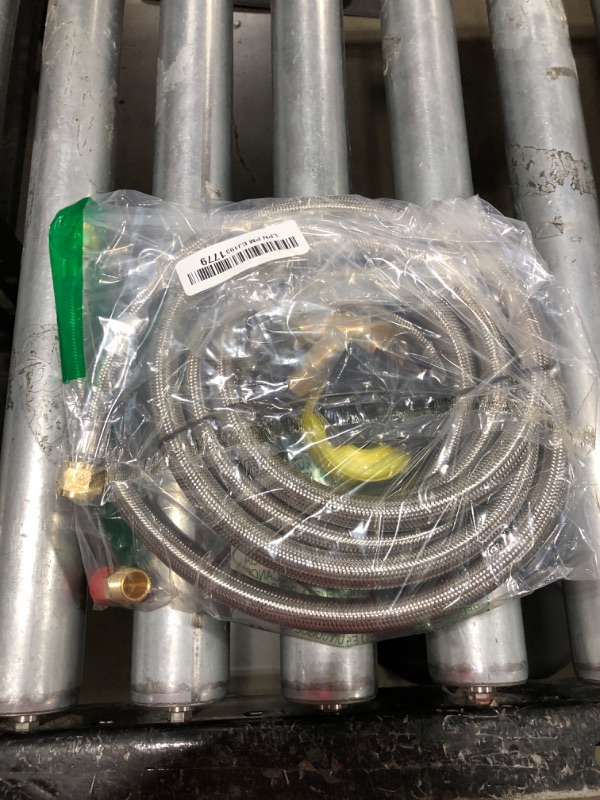 Photo 1 of NQN Upgraded 12ft High Pressure Braided Propane Hose Extension with Conversion Coupling 3/8" Flare to 1/2" Female NPT, 1/4" Male NPT, 3/8" Male Flare for BBQ Grill, Fire Pit, Heater
