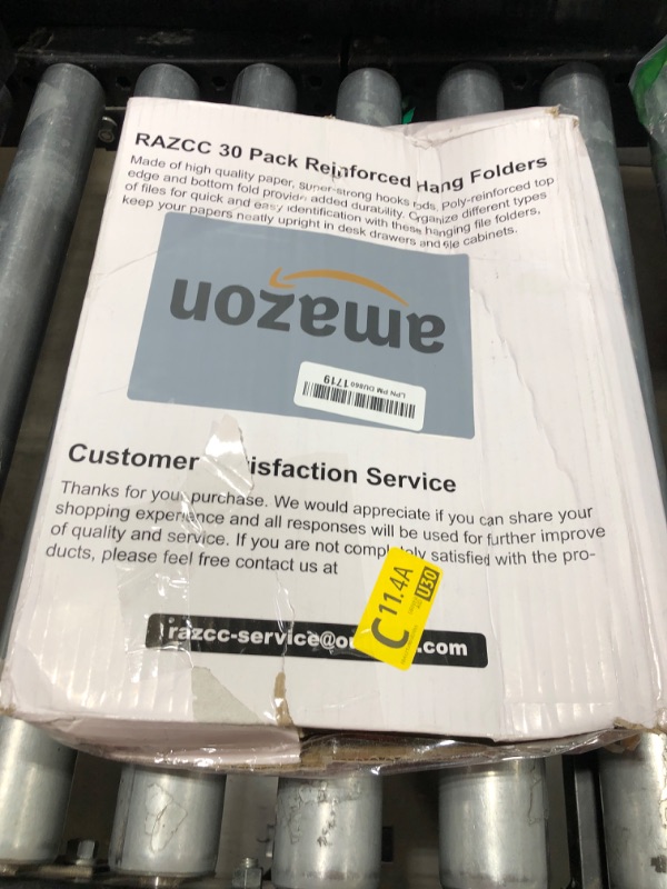 Photo 1 of Extra Capacity Hanging File Folders, RAZCC 30 Pack Letter Size Reinforced Hanging Folders with Heavy Duty 1 Inch Expansion for Bulky Files, Filing Cabinet, Adjustable Tabs, Green
