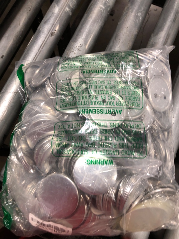 Photo 1 of Mostme 200 Sets 2.25 inch Button Maker Supplies, 58mm Button Supplies Parts Badge Part, Buttons Making Supplies, Includes Metal Pin Back Cover, Metal Shells, Blank Paper&Clear Film
