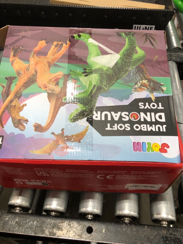 Photo 1 of JOYIN Big Dinosaur Toys for Toddlers, 6 Piece Large Soft Dinosaur Figures with an Educational Book, Jumbo Realistic Toys for Boys and Girls Gift, Kids Ages 1 2 3 4 5