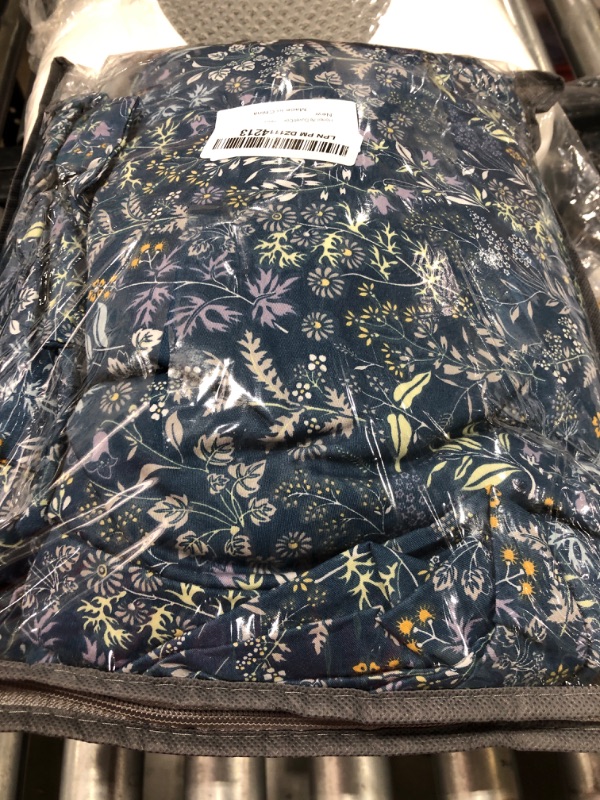 Photo 1 of HoneiLife King Duvet Cover Set - 100% Cotton Comforter Cover, Floral Bedlinen Set with Zipper Closure & Corner Ties, 3-pcs(1Duvet Cover+2 Pillow Case)-Herbs