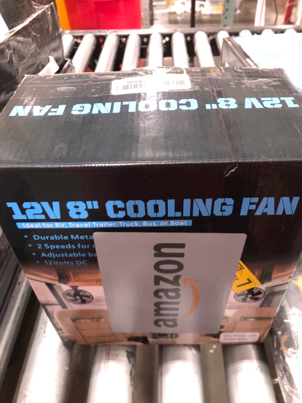 Photo 1 of Facon 12V RV Cooling Fan with 2 Speed Switch, Dia: 8-3/4’’, Heavy Duty Black Metal Car Fan, for Auto Truck, RV, Camper, Trailer, Car, Buses and Boats