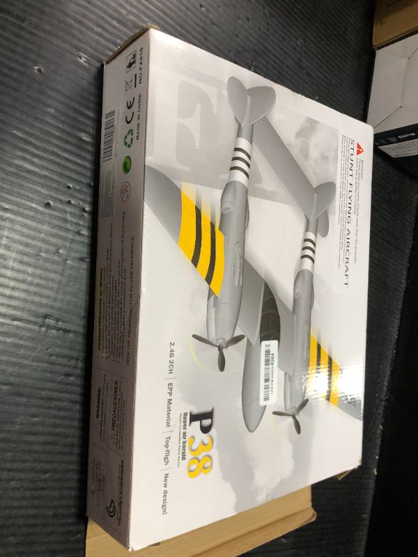 Photo 1 of PLRB TOYS RC Plane Remote Control Airplane RTF 2.4GHz 2CH Radio Control P38 Lighting Aircraft for Beginner