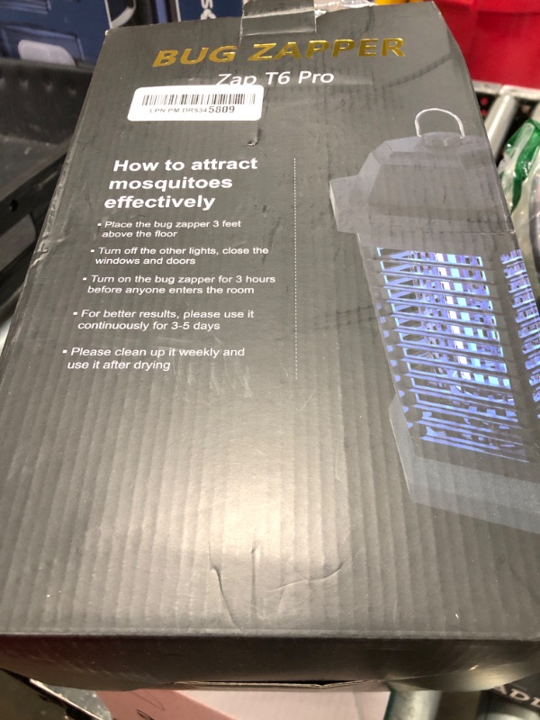 Photo 1 of GOOTOP Bug Zapper Outdoor, Mosquito Zapper, Electric Fly Zapper, Mosquito Killer, Fly Traps, 3 Prong Plug, Flying Insects Zapper Indoor Outdoor 90-130V, 4200V, ABS Plastic Outer (Black)