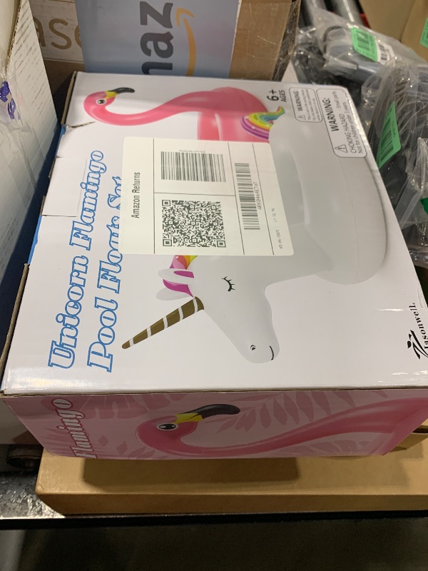 Photo 1 of Inflatable Unicorn Flamingo Pool Floats - Jasonwell 2 Pack Pool Floaties Inflatables Rafts for Swimming Pool Tubes for Floating Lake Beach Floaty Swim Rings Pool Party Toys for Adults Kids