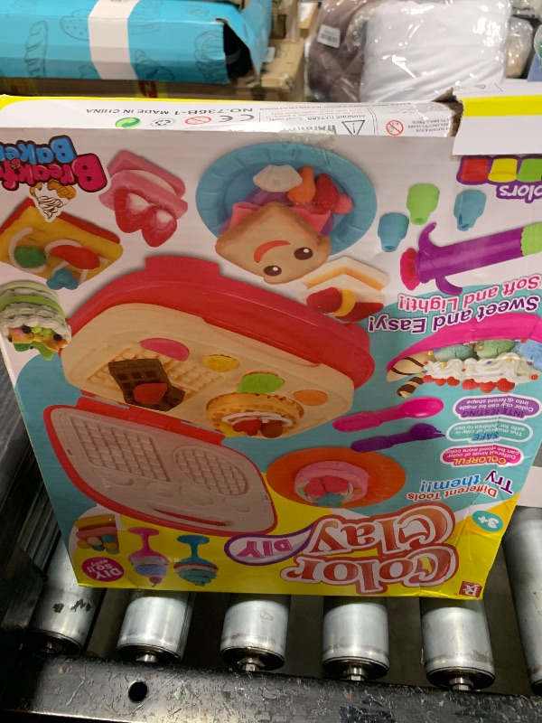 Photo 1 of GOVOY Play Color Dough Sets for Kids,Kitchen Creations Waffle Maker Machine Food Cooking 32PCS Clay and Accessories Tools Kits Dough Playset Gifts Toys for Art and Craft Party for Kids