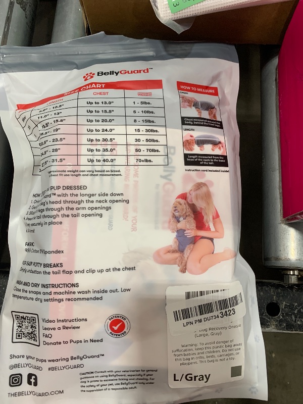 Photo 1 of BellyGuard Recovery Suit for Dogs, Comfy Dog Surgery Suit, Female Spay and Male Neuter Onesie for Post-Op Care