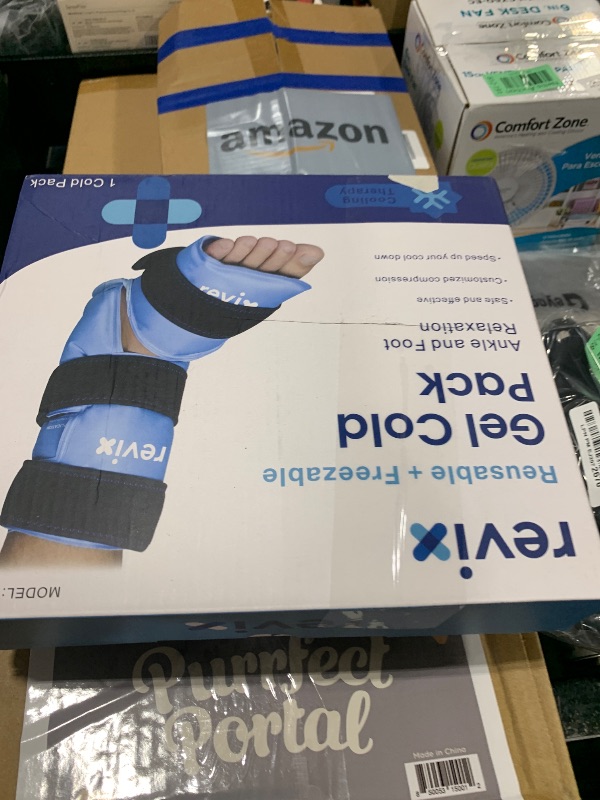 Photo 1 of REVIX Ankle Ice Pack Wrap for Foot Pain Relief and Feet Injuries, Reusable Gel Ice Cold Packs for Achilles Tendonitis, Plantar Fasciitis, Sprained Ankles and Heels