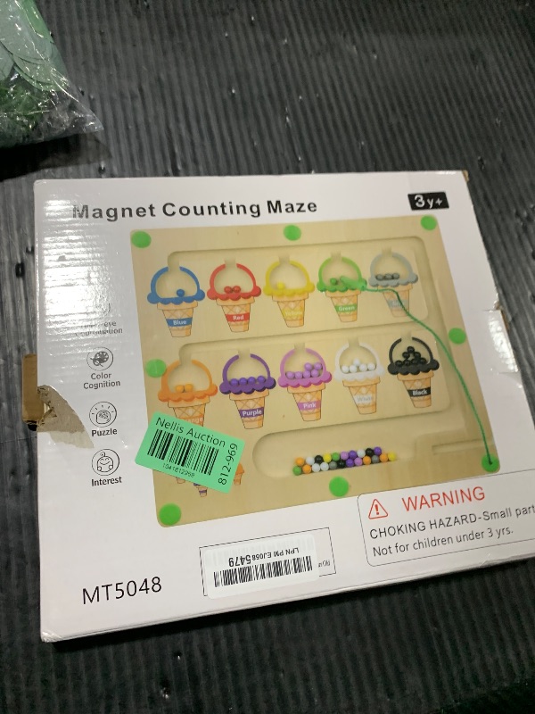 Photo 1 of MTYOKILN Magnetic Color & Number Maze - Montessori Wooden Color Matching Learning Counting Puzzle Board - Toddler Fine Motor Skills Toys for Boys Girls 3 4 5 Years Old