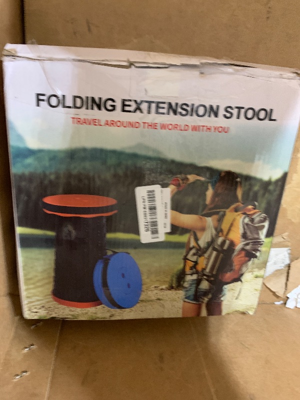 Photo 1 of VOLIXOD Foldable Telescoping Stool Portable, Retractable Stool for Adults, Upgraded Collapsible Folding Seats with Load Capacity 550lbs, Camping Stools for Adults