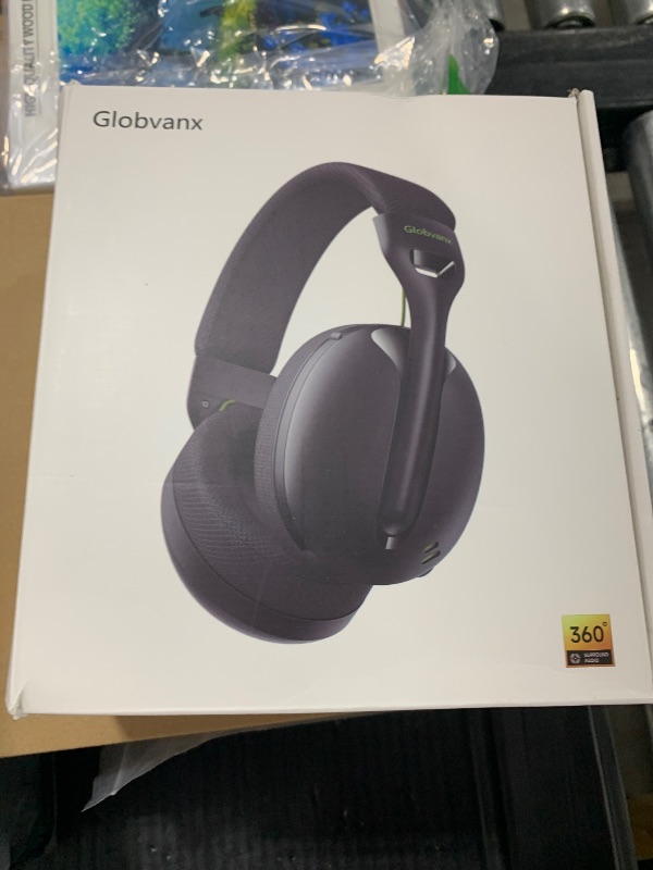 Photo 1 of Globvanx Wireless Gaming Headset for PS5, PS4, PC, Mac, Switch, 2.4GHz Gaming Headsets with Bluetooth 5.4, Hidden ENC Noise Canceling Mic, 35H Battery, 3D Spatial Sound, 3.5mm Wired - Black