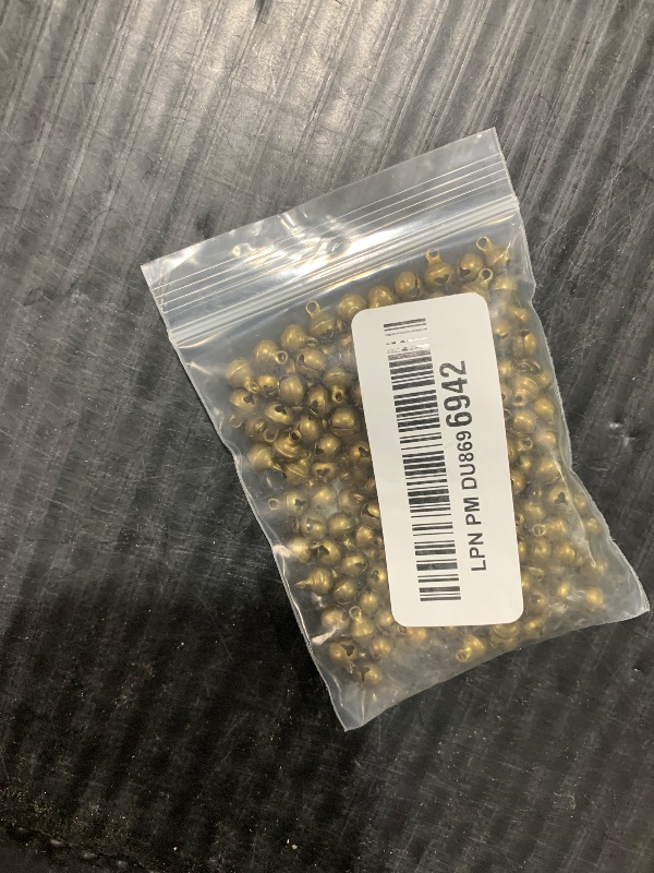 Photo 1 of Maydahui 200 PCS Mini Jingle Bell 1/4 Inches Vintage 6mm Alloy Bronze Color Bead DIY for Sewing Wedding Jewelry Findings Crafts