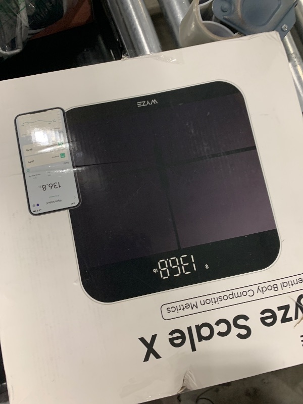 Photo 1 of Wyze Smart Scale X - Digital Bathroom Scale for Body Weight, BMI, Body Fat, Muscle Mass, Heart Rate Monitor | Sync with Health Apps | Body Composition Analyzer for People, Baby & Pet, 400 lbs (Black)
