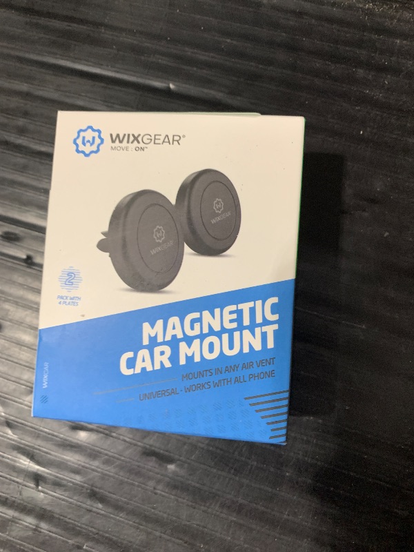 Photo 1 of Magnetic Phone Holder for Car, WixGear [2 Pack] Universal Air Vent Magnetic Phone Mount for Car, Car Phone Holder Mount for Cell Phones and Mini Tablets with 4 Metal Plates