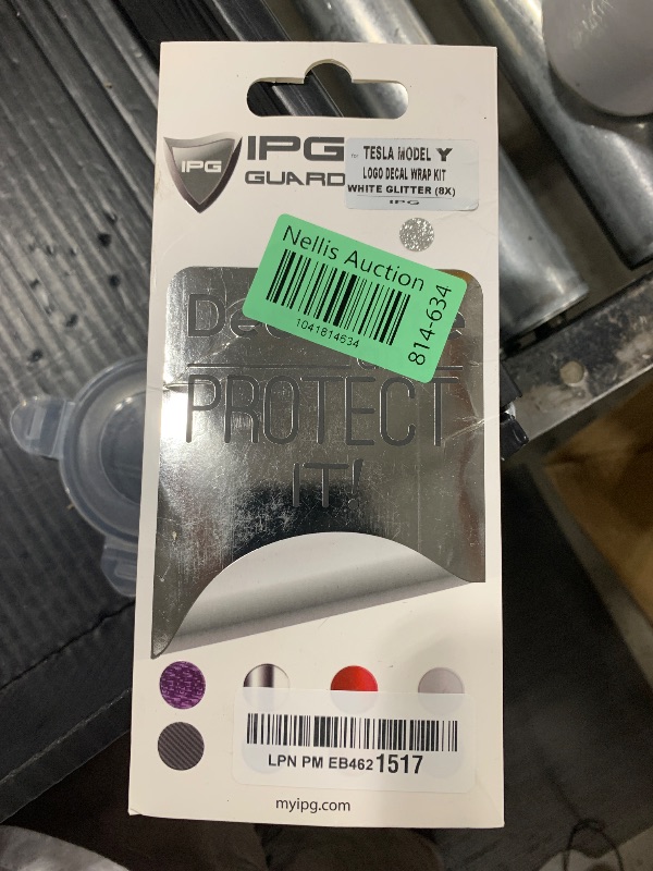 Photo 1 of IPG Compatible with Model Y Decal Sticker (8 Logo Set) Overlay Stickers Do it Yourself Stickers Set Personalize Your Tesla (White Glitter)