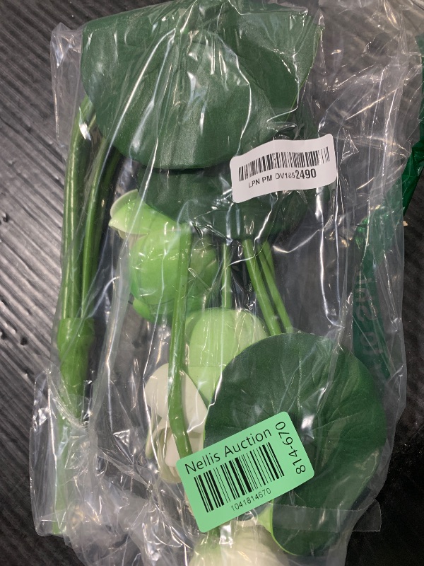 Photo 1 of XIZHI 24" Artificial Flower Household Decor Silk Realistic Faux Flower Picks Bouquets Lotus Flower Fake Flowers for Home Wedding Party Decoration Flower Arrangement (White)