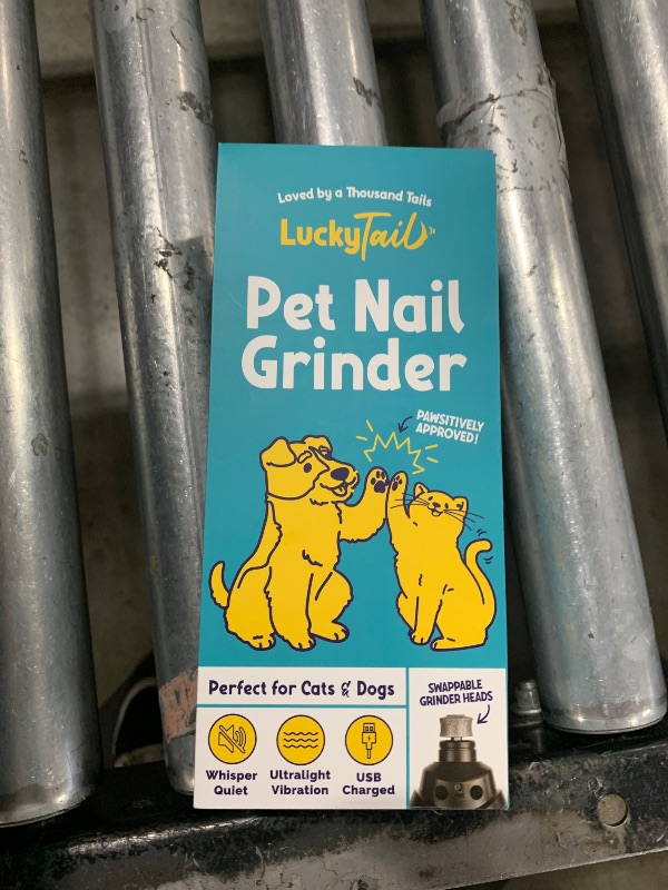 Photo 1 of LuckyTail Pet Nail Grinder for Dogs and Cats - Super Quiet and Low Vibration Electric Dog Nail Grinder with 2 LED Lights - USB Rechargeable and Cordless - 2 Speeds - Small to Large Pets