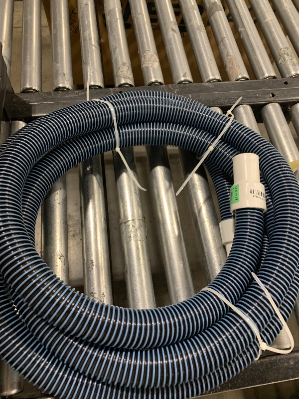 Photo 1 of Pool Vacuum Hose With Swivel Cuff 1-1/2" Diameter 18FT Flexible Heavy Duty Pool Vacuum Cleaning Hose Perfect for Above&In Ground Swimming Pool