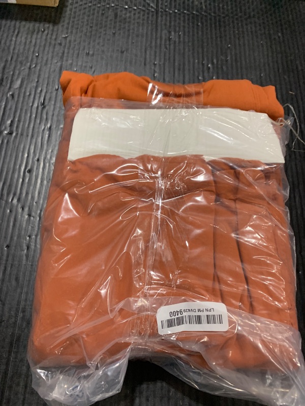Photo 1 of Bedsure 100% Washed Cotton Duvet Cover King Size - Burnt Orange Minimalist Duvet Cover Set Linen Like - GentleSoft™ Plain Simple Bedding Set with 2 Pillow Shams (Burnt Orange, King, 104"x90")