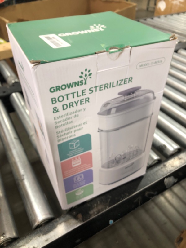 Photo 1 of GROWNSY Bottle Sterilizer and Dryer, Compact Electric Steam Baby Bottle Sterilizer (Esterilizador de Biberones), Bottle Sanitizer for Baby Bottles, Pacifiers, Pump Parts