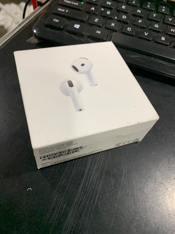 Photo 1 of Apple AirPods 4 Wireless Earbuds, Bluetooth Headphones, with Active Noise Cancellation, Adaptive Audio, Transparency Mode, Personalized Spatial Audio, USB-C Charging Case, Wireless Charging, H2 Chip