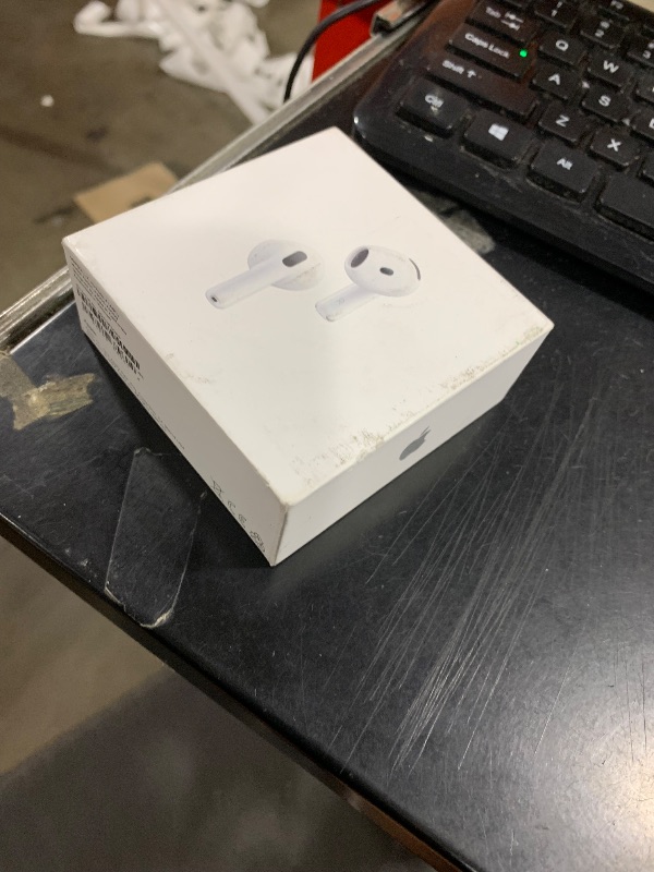 Photo 1 of Apple AirPods 4 Wireless Earbuds, Bluetooth Headphones, with Active Noise Cancellation, Adaptive Audio, Transparency Mode, Personalized Spatial Audio, USB-C Charging Case, Wireless Charging, H2 Chip