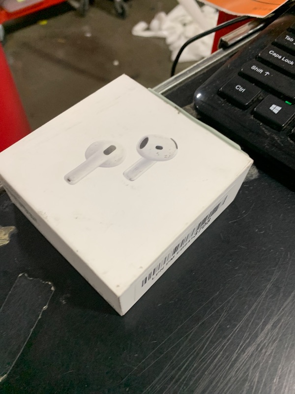 Photo 1 of Apple AirPods 4 Wireless Earbuds, Bluetooth Headphones, with Active Noise Cancellation, Adaptive Audio, Transparency Mode, Personalized Spatial Audio, USB-C Charging Case, Wireless Charging, H2 Chip