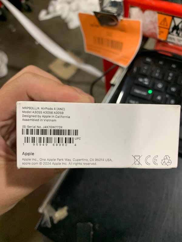 Photo 1 of Apple AirPods 4 Wireless Earbuds, Bluetooth Headphones, with Active Noise Cancellation, Adaptive Audio, Transparency Mode, Personalized Spatial Audio, USB-C Charging Case, Wireless Charging, H2 Chip