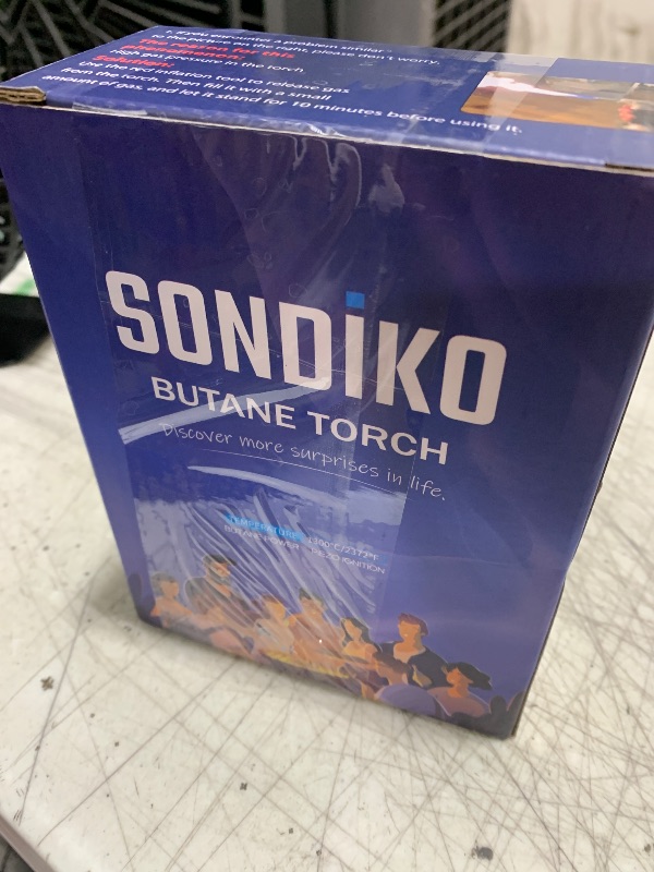 Photo 1 of Sondiko Butane Torch with Fuel Gauge S907, Refillable Soldering Torch with Adjustable Flame for Welding, Resin Art, Industrial(Butane Gas Not Included)