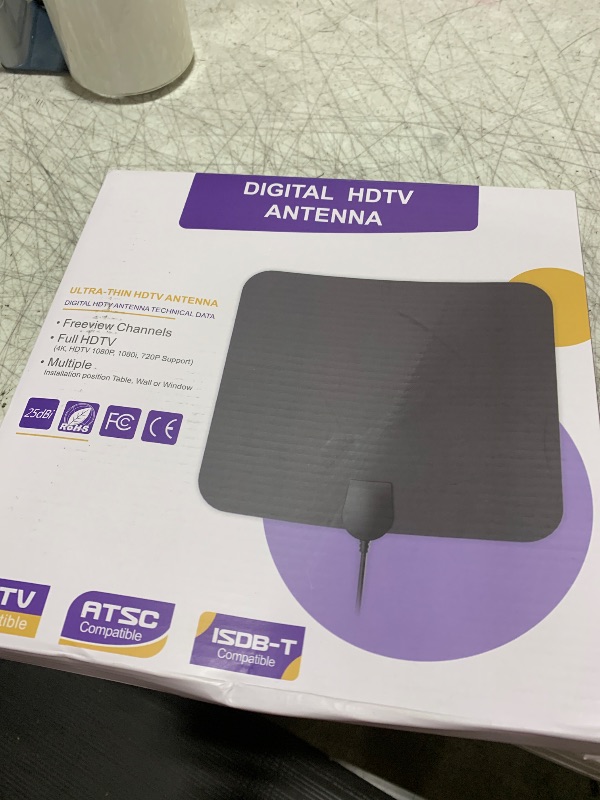 Photo 1 of TV Antenna Indoor Long Range 900 Miles, Supports 4K 1080p Smart TV Signal Reception with Signal Amplifier 16ft HDTV Coax Cable