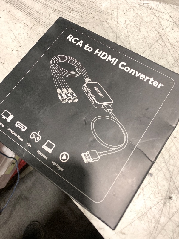 Photo 1 of RCA to HDMI Adapter,Viagkiki AV Converter,RCA Female to HDMI Converter Composite Audio Video Converter for PS1, PS2, PS3, STB, Xbox, VHS, VCR,Black-Ray DVD Players(Cable Included)