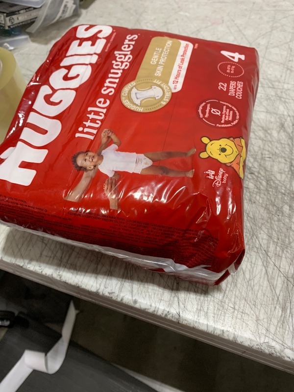 Photo 1 of Huggies Little Snugglers Baby Diapers, Size 4 (22-37 lb.), 22 Ct, Jumbo Pack (Packaging May Vary)