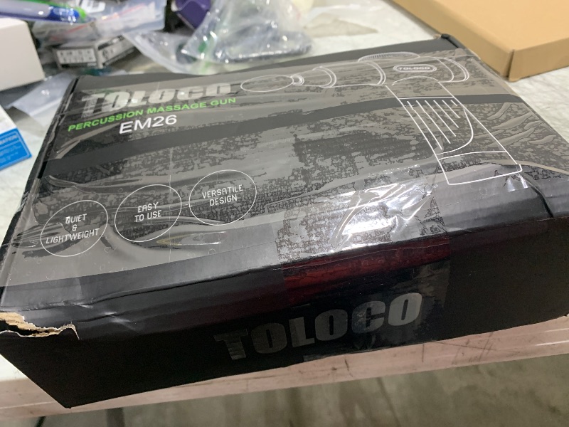 Photo 1 of TOLOCO Massage Gun, Deep Tissue Back Massage for Athletes for Pain Relief, Percussion Massager with 10 Massages Heads & Silent Brushless Motor, Gifts for Fathers Day, Black