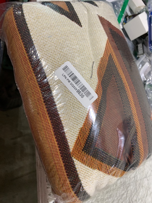 Photo 1 of CCHYF Aztec Throw Blanket Native American Blanket Southwestern Boho Decor Reversible Woven Tassels Mexican Blankets and Throws for Couch Bed Chair Wall Livingroom Outdoor Travel Brown 63"x87"